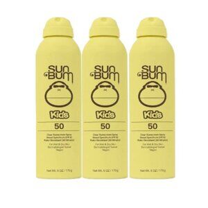 3 Pack Sun Bum Kids SPF 50 Sunscreen Clear Body Spray Broad Spectrum 6oz ea 1/27